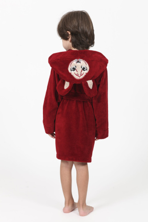Детский банный халат бордового цвета Турция-2